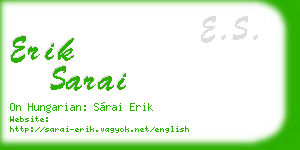 erik sarai business card