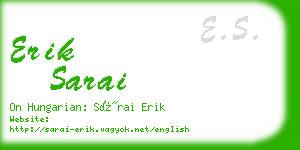 erik sarai business card